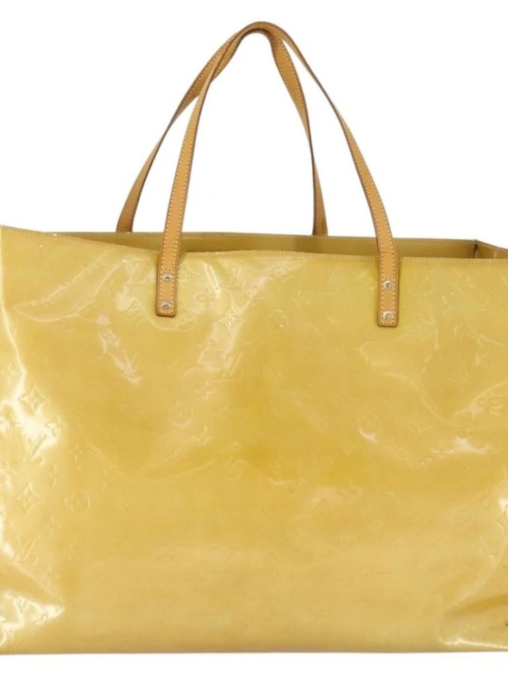 LOUIS VUITTON Monogram Vernis Reade GM Tote Bag Beige - Picture 2 of 16